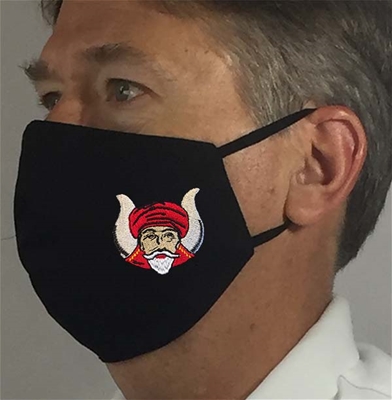 Grotto Black Masonic over Ears Face covering - 100% USA MADE